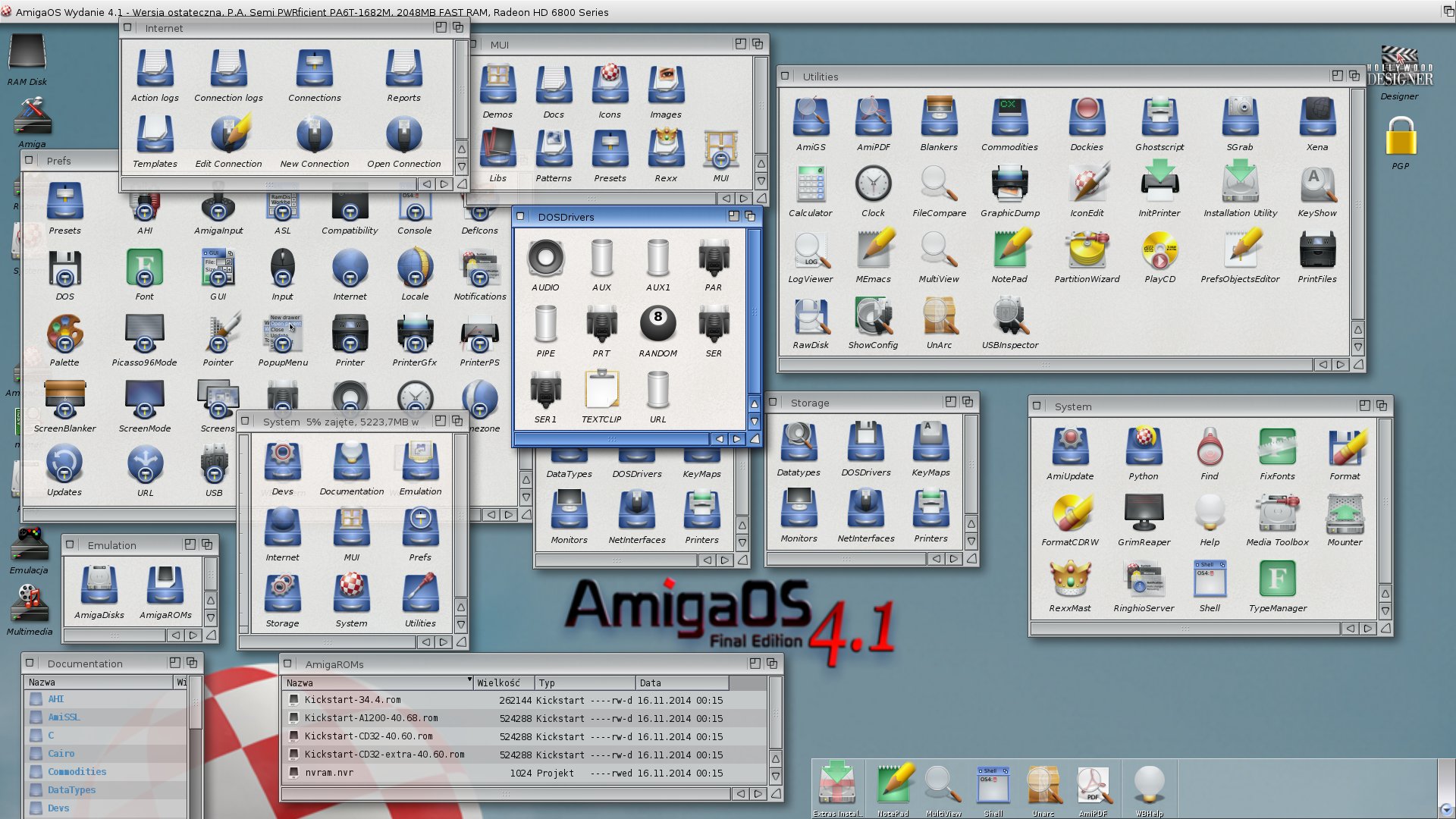 AmigaOS 4.1 Final Edition во всей своей красе